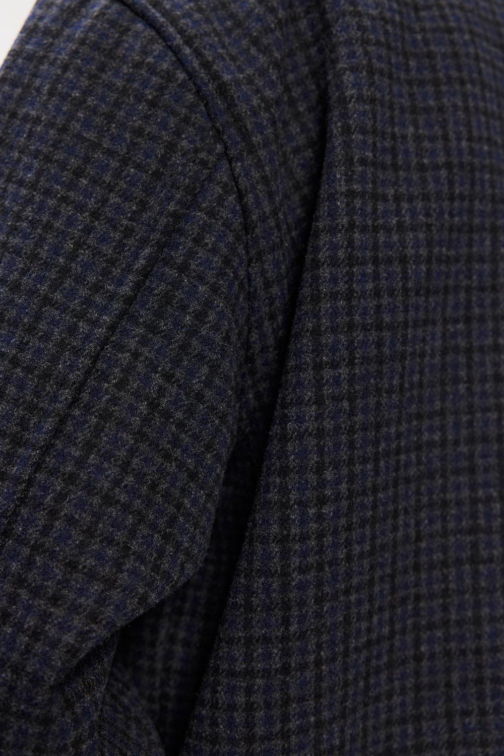 Elvine Narian Woll Jacken Grey Check Herren Wolljacke grau